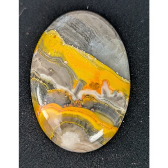 Bumble bee jasper cabochon
Oval 38x25mm wt 9 grams - Picture 3 of 4